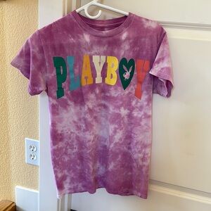 PLAYBOY Pink Tie-Dye Short Sleeve Tee